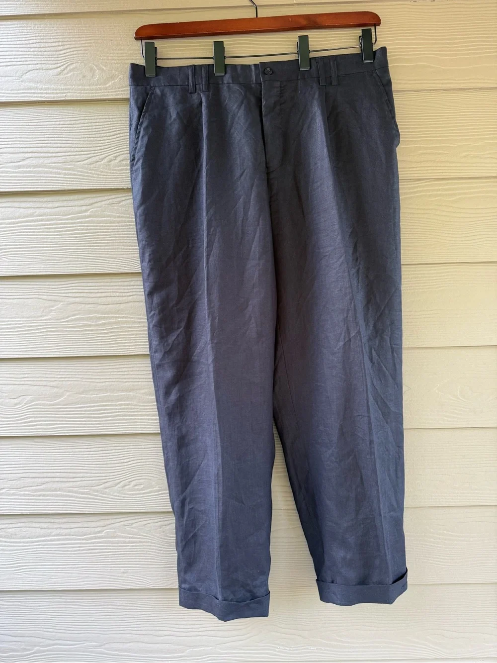 Royal Prestige Men's Black Linen Straight Leg Casual Travel Summer Pants Size 44